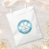 Baby shower - Twin Boys - Paw Print Thema Bedankzakje (Geknipt)