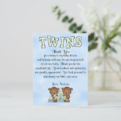 Baby shower Twin Boys Teddy Bear Briefkaart (Staand voorkant)