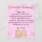 Baby shower Twin Girls Briefkaart (Voorkant)