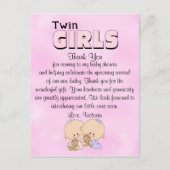 Baby shower Twin Girls Briefkaart (Voorkant)