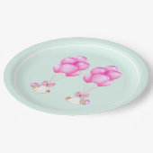 Baby shower Twin Girls Papieren Bordje (Gekanteld)