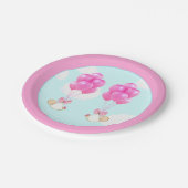 Baby shower Twin Girls Papieren Bordje (Gekanteld)