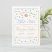 Baby shower Twinkle Little Star Kaart (Staand voorkant)