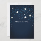 BABY SHOWER Twinkle Little Star Sparkle Invitation Kaart (Achterkant)