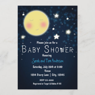 BABY SHOWER Twinkle Little Star Sparkle Uitnodigin Kaart
