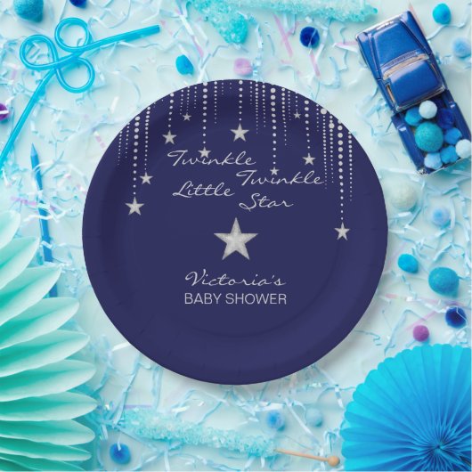 baby shower Twinkle Twinkle Little Star Papieren Bordje (Feest)