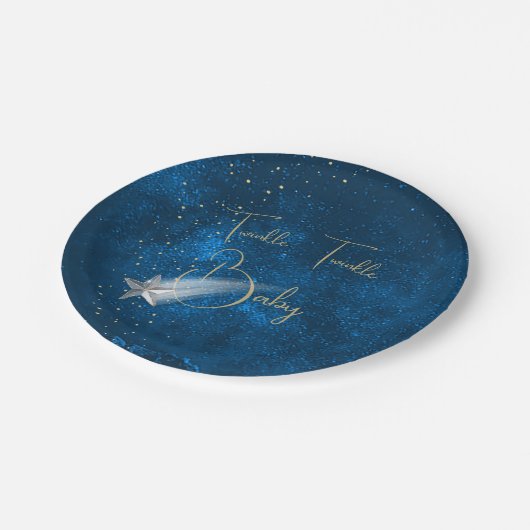 Baby shower Twinkle Twinkle Stars Papieren Bordje (Gekanteld)