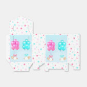Baby shower Twins Bedankdoosjes (Uitgevouwen)