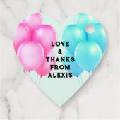 Baby shower Twins Bedankjes Labels (Achterkant)