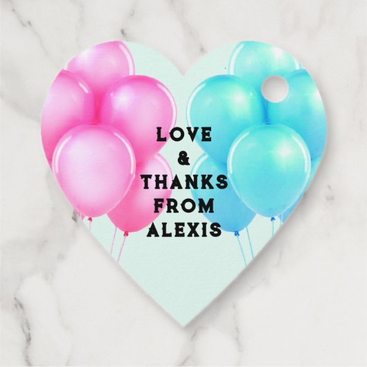 Baby shower Twins Bedankjes Labels (Achterkant)