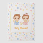 Baby shower Twins Boy Girl Insert Vellum Uitnodigingen (Voorkant)