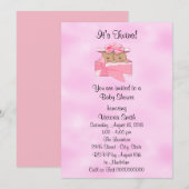 baby shower Twins Ethnic Baby Girl Kaart (Voorkant / Achterkant)