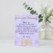 Baby shower Twins Jongen Meisje Briefkaart (Staand voorkant)