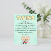 Baby shower Twins Jongen Meisje Briefkaart (Staand voorkant)