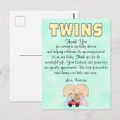 Baby shower Twins Jongen Meisje Briefkaart (Voorkant / Achterkant)