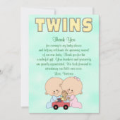 Baby shower Twins Jongen Meisje Kaart (Voorkant)