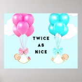 Baby Shower Twins Poster (Voorkant)