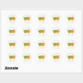 Baby shower Twins Ronde Sticker (Vel)
