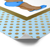 Baby shower TWINS, roze en blauw, elegant, 16 x 20 Poster (Hoek)