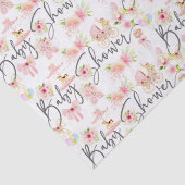 Baby shower Typografie Pasgeboren Symbolen Patroon Tissuepapier (Detail)