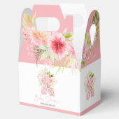 Baby shower Typografie Roze alfabet Blocks Bedankdoosjes (Geopend)