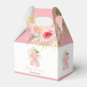 Baby shower Typografie Roze alfabet Blocks Bedankdoosjes (Voorkant Zijde)