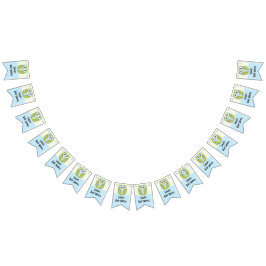 Baby shower Uil in een Tree/Blue, Swallowtail Bann Vlaggetjes