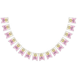 Baby shower Uil in een Tree/Pink, Swallowtail Bann Vlaggetjes