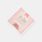 Baby shower uit winkelboekje Napkin Pink Girl Servetten (Hoek)