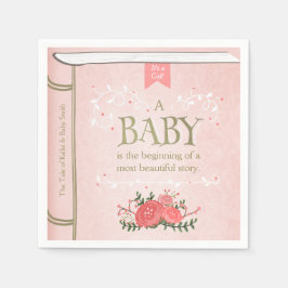 Baby shower uit winkelboekje Napkin Pink Girl Servetten