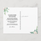 Baby shower uitgesteld Waterverf bloemengroen Aankondigingskaart (Achterkant)