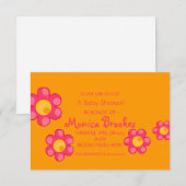 baby shower uitnodigen | Baby bloemen II |of Kaart (Voorkant / Achterkant)