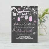 Baby shower uitnodigen Baby het is koud buiten Mei Kaart (Staand voorkant)