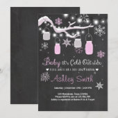 Baby shower uitnodigen Baby het is koud buiten Mei Kaart (Voorkant / Achterkant)