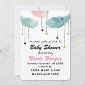 Baby shower uitnodigen feestdagenkaart (Voorkant)