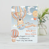Baby shower uitnodigen feestdagenkaart (Staand voorkant)