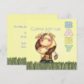 baby shower uitnodigen kaart (Voorkant / Achterkant)