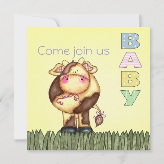 baby shower uitnodigen kaart (Voorkant)