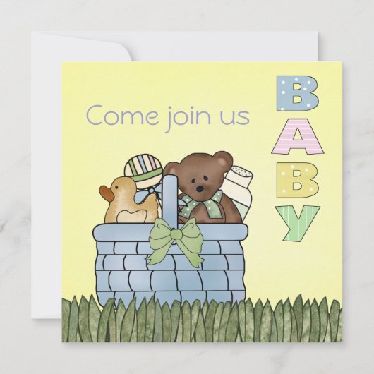baby shower uitnodigen kaart (Voorkant)