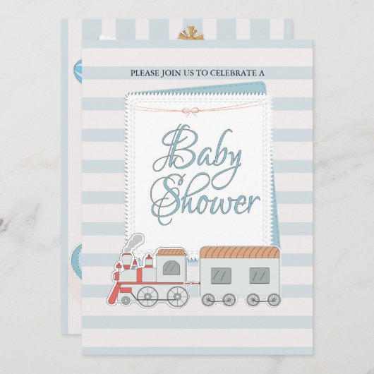Baby shower uitnodigen kaart (Voorkant / Achterkant)