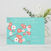 baby shower uitnodigen kaart (Staand voorkant)