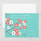 baby shower uitnodigen kaart (Voorkant / Achterkant)
