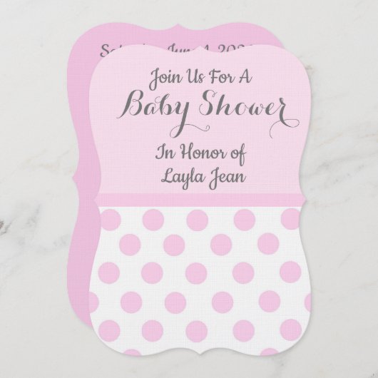 baby shower uitnodigen kaart (Voorkant / Achterkant)