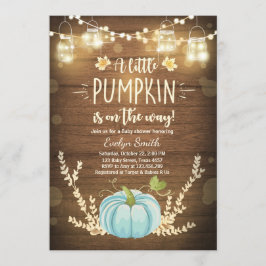 Baby shower uitnodigen Little Pumpkin Herfst rusti Kaart