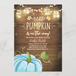 Baby shower uitnodigen Little Pumpkin Herfst rusti Kaart