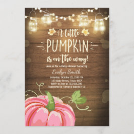Baby shower uitnodigen Little Pumpkin Herfst Rusti Kaart