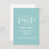 baby shower uitnodigen | POP |blu Kaart (Voorkant / Achterkant)