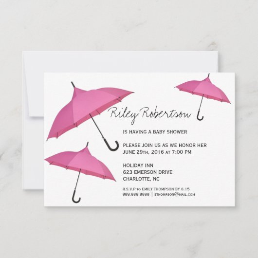 Baby shower uitnodigen | Shower Kaart (Voorkant)