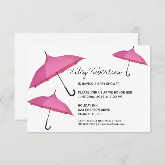 Baby shower uitnodigen | Shower Kaart (Voorkant / Achterkant)