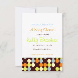 baby shower uitnodigen | Stippen |werk Kaart